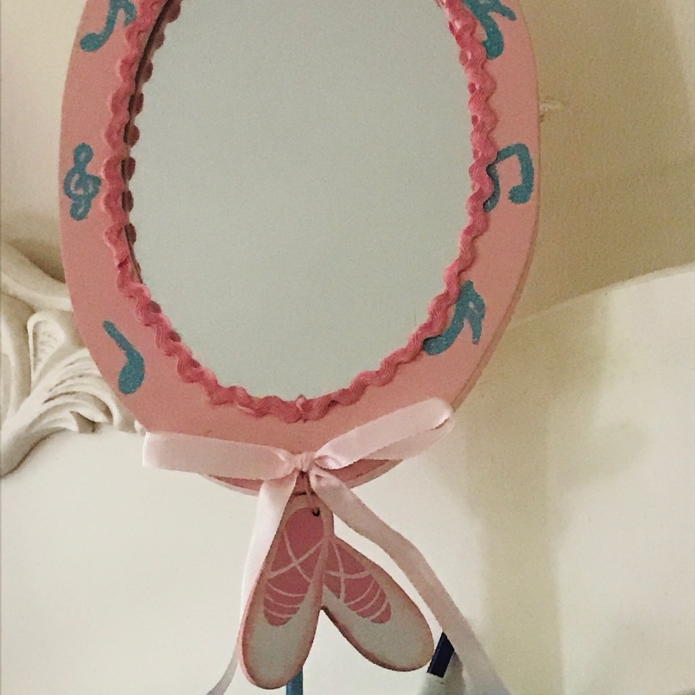 Hand painted and made standing mirror